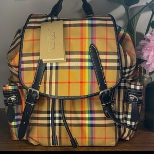 Burberry Medium Rainbow Vintage Check Backpack